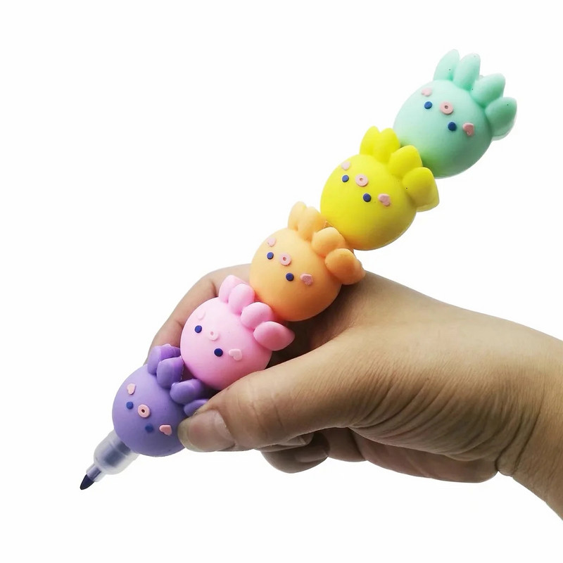 5 Έγχρωμο στυλό φθορισμού Creative Cute Cartoons Octopus Highlighters Στυλό Παιδικά Δώρα Σχολικά Χαρτικά