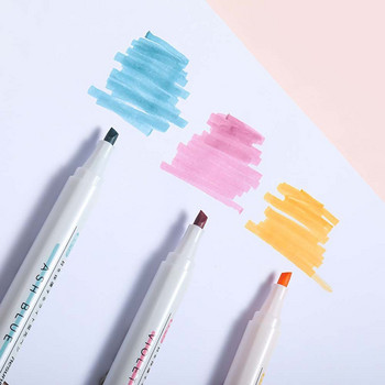 6Pcs Morandi Color Highlighters Комплект за рисуване Живопис Калиграфия Художествени пособия Студентски канцеларски материали Маркер Химикалка