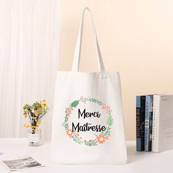 Merci Maîtresse Модна дамска чанта Shoulder Tote Bags Thank You Mistress Print Shopping Bag Ученическа чанта за съхранение на книги