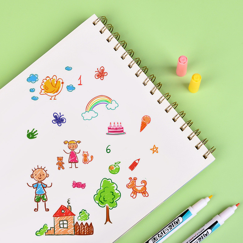 Set de 12 culori Marker acrilic Pictură Diy pentru copii Graffiti Pen Color Marker pe bază de apă