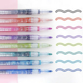 8PCS/Set Dvostruka obrisna olovka Boja olovke Student s fluorescentnim setom Key-point Ručna računska olovka Studentski pribor