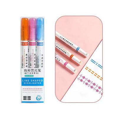 8PCS/Set Dvostruka obrisna olovka Boja olovke Student s fluorescentnim setom Key-point Ručna računska olovka Studentski pribor