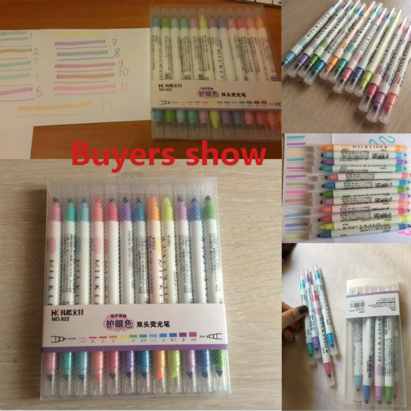 Daudzkrāsains viena/divu galu marķieris pasteļkrāsas šķidrais marķieris fluorescējošie marķieri akvareļu zīmēšanas pildspalvu skola 04428