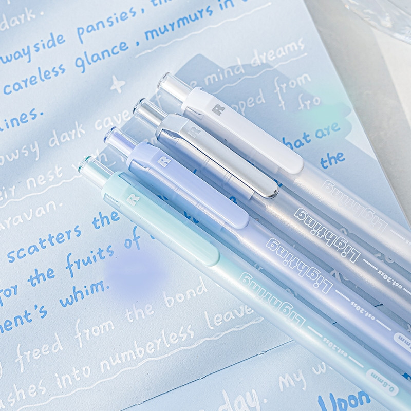 4 vnt Apšvietimo spalvos meno žymeklio rašiklio rinkinys 0,8 mm rutulinis paryškinimo pastelinis įdėklas piešimui rašyti mokyklos reikmenims FC7346