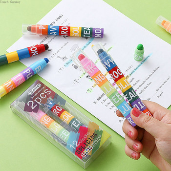 12/6 Χρώματα Rainbow Mini Splicing Highlighter Μαρκαδόροι στυλό παστέλ τζελ γραφείου Σχολική επιστολή Ζωγραφική Mark Art Supplies