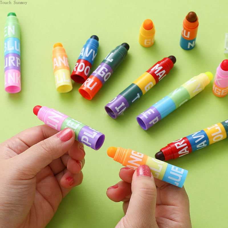 12/6 farieb dúhové mini spájacie zvýrazňovače, fixky, pastelové gélové pero, kancelária, školské písacie potreby, maľovanie, umelecké potreby