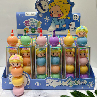 1 buc. Blocuri de construcții îmbinare 3 în 1 culori Unicorn Avocado Moș Crăciun Evidențiere pentru student Artă Desen Marker Pen Cadouri noutate