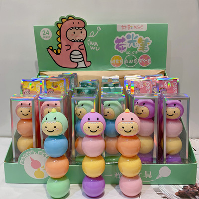 1 buc. Blocuri de construcții îmbinare 3 în 1 culori Unicorn Avocado Moș Crăciun Evidențiere pentru student Artă Desen Marker Pen Cadouri noutate