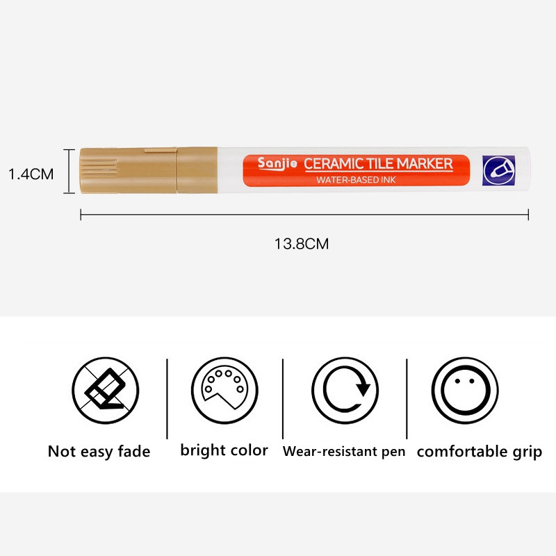 Vandeniui atsparus balto skiedinio plytelių rašiklis sieninio skiedinio restauravimo rašiklis, skirtas vonios kambario sienų grindų nukenksminimo siūlių taisymo rašikliams