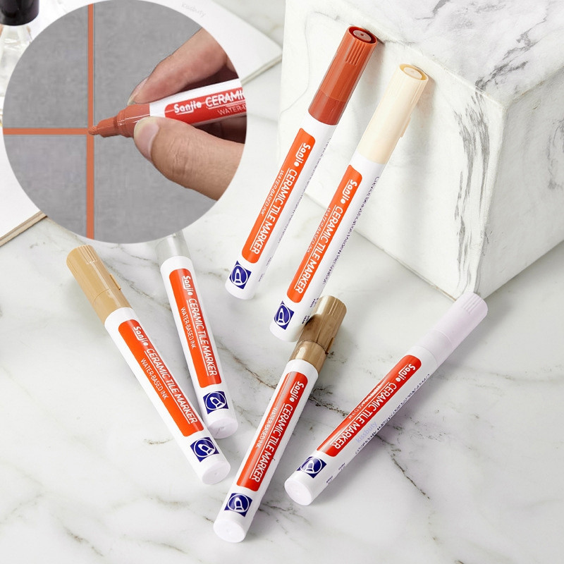 Vandeniui atsparus balto skiedinio plytelių rašiklis sieninio skiedinio restauravimo rašiklis, skirtas vonios kambario sienų grindų nukenksminimo siūlių taisymo rašikliams