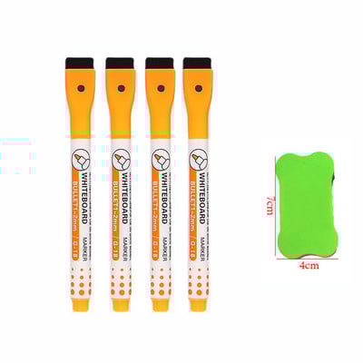 Čarobni markeri u boji u 8 boja koji se mogu izbrisati. Magnet za olovku za bijelu ploču za crtanje učenika koji se može upiti četkom. Školski pribor