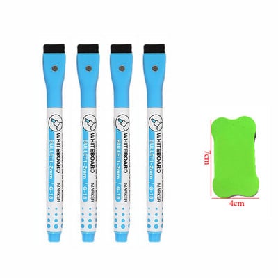 Čarobni markeri u boji u 8 boja koji se mogu izbrisati. Magnet za olovku za bijelu ploču za crtanje učenika koji se može upiti četkom. Školski pribor