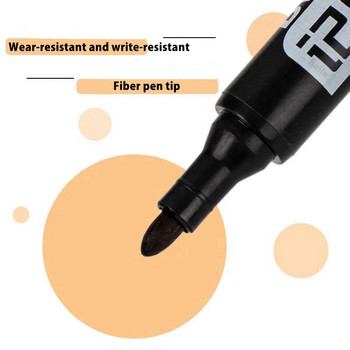 Haile 6 Pcs Oily Waterproof Permanent Fine Point Color Marker Pens for Tire Markers Signature Pen Stationery Art Supplies