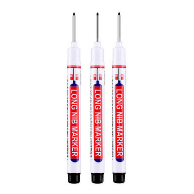 Haile 0,7 mm Marcator cu vopsea albă, 20 cm Set de pixuri cu găuri adânci, Pixuri uleioase permanente rezistente la apă pentru plăci de sticlă, lemn de rocă, metal