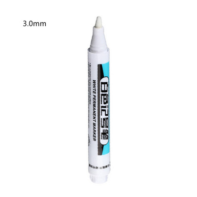 Haile 0,7 mm Marcator cu vopsea albă, 20 cm Set de pixuri cu găuri adânci, Pixuri uleioase permanente rezistente la apă pentru plăci de sticlă, lemn de rocă, metal