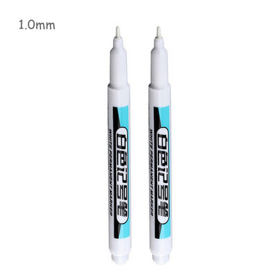 Haile 0,7 mm Marcator cu vopsea albă, 20 cm Set de pixuri cu găuri adânci, Pixuri uleioase permanente rezistente la apă pentru plăci de sticlă, lemn de rocă, metal