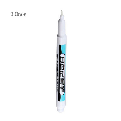 Haile 0,7 mm Marcator cu vopsea albă, 20 cm Set de pixuri cu găuri adânci, Pixuri uleioase permanente rezistente la apă pentru plăci de sticlă, lemn de rocă, metal