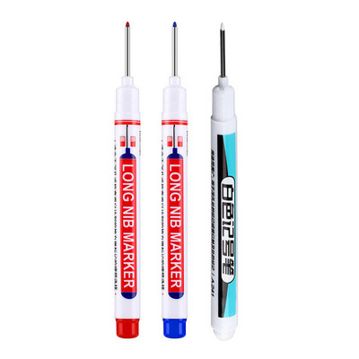 Haile 0,7 mm Marcator cu vopsea albă, 20 cm Set de pixuri cu găuri adânci, Pixuri uleioase permanente rezistente la apă pentru plăci de sticlă, lemn de rocă, metal