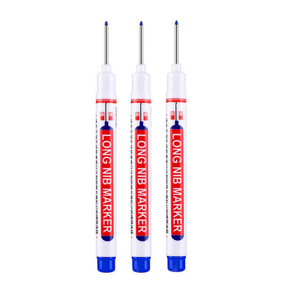 Haile 0,7 mm Marcator cu vopsea albă, 20 cm Set de pixuri cu găuri adânci, Pixuri uleioase permanente rezistente la apă pentru plăci de sticlă, lemn de rocă, metal