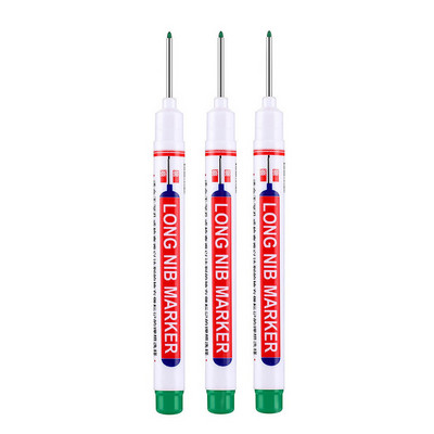 Haile 0,7 mm Marcator cu vopsea albă, 20 cm Set de pixuri cu găuri adânci, Pixuri uleioase permanente rezistente la apă pentru plăci de sticlă, lemn de rocă, metal