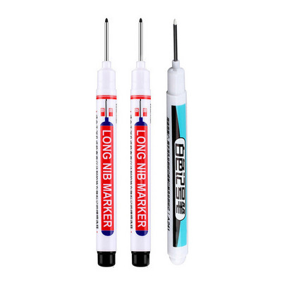 Haile 0,7 mm Marcator cu vopsea albă, 20 cm Set de pixuri cu găuri adânci, Pixuri uleioase permanente rezistente la apă pentru plăci de sticlă, lemn de rocă, metal