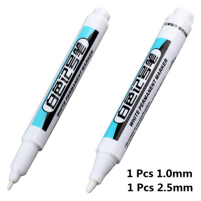 2/3 buc/set pentru pixuri de marcare cu cap lung din metal, plastic rezistent la apă uleios, stilou alb de mare capacitate, papetărie 0,7/1,0/2,5 mm