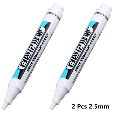 2/3 buc/set pentru pixuri de marcare cu cap lung din metal, plastic rezistent la apă uleios, stilou alb de mare capacitate, papetărie 0,7/1,0/2,5 mm