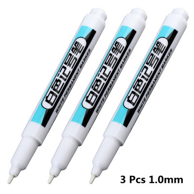 2/3 buc/set pentru pixuri de marcare cu cap lung din metal, plastic rezistent la apă uleios, stilou alb de mare capacitate, papetărie 0,7/1,0/2,5 mm