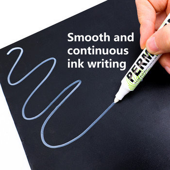 1/5/10 бр. Бели маркери 1,0 мм/3,0 мм Маслена водоустойчива бяла гел химикалка Направи си сам Маркери за скициране на графити Писане на канцеларски материали за рисуване