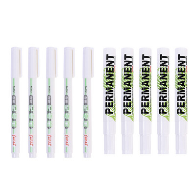 1/5/10 vnt. balti žymekliai 1,0 mm / 3,0 mm alyvai atsparus vandeniui baltas gelinis rašiklis „pasidaryk pats“ grafiti eskizų žymekliai rašyti piešimo raštinės reikmenys
