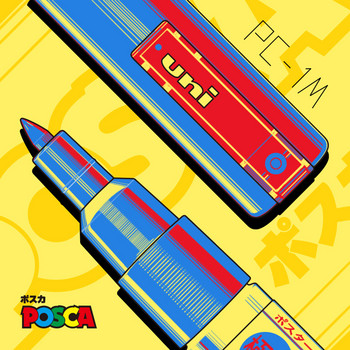 1 UNI Ball POSCA PC-1M Маркер Химикалка POP Плакат Химикалка/Графити Реклама 0,7 mm Художествени канцеларски материали Многоцветни Допълнителни артикули