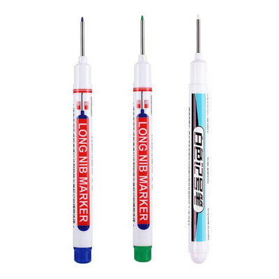 1/4kom set bijelih trajnih olovki za Wood Rock Plastiku Kožu Staklo Kamen Metal Platno Keramiku Oznaka za duboke rupe 0,7 mm