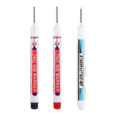 1/4kom set bijelih trajnih olovki za Wood Rock Plastiku Kožu Staklo Kamen Metal Platno Keramiku Oznaka za duboke rupe 0,7 mm