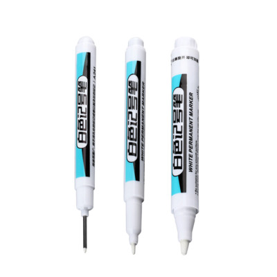 1/4kom set bijelih trajnih olovki za Wood Rock Plastiku Kožu Staklo Kamen Metal Platno Keramiku Oznaka za duboke rupe 0,7 mm