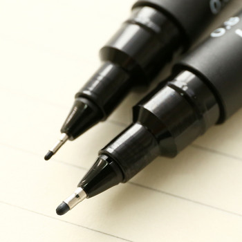 1 бр. Пигментна линия Art Marker Pen 0,05 0,1 0,2 0,3 0,5 0,8 Четка Различни маркери с връх Черен Fineliner Химикалки за скициране