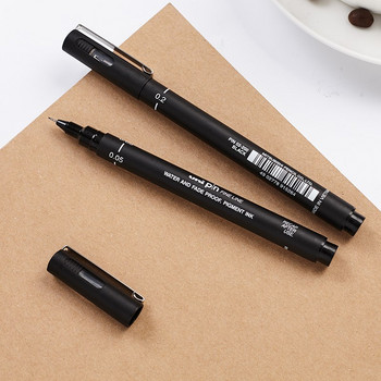 1 τμχ Pigment Liner Art Marker Pen 0,05 0,1 0,2 0,3 0,5 0,8 Brush Different Tip Markers Black Fineliner Sketching Pens