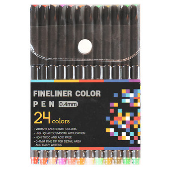 36/24/12 цвята Fineliner химикалки Art Markes Fine Line Coloring за писане на скици Рисуване Водене на бележки Оцветяване Fine Point Markers