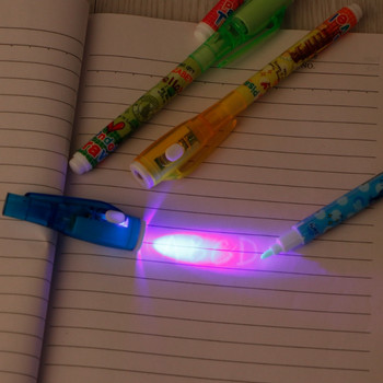 Забавна писалка с невидимо мастило за шпионска писалка с UV светлина за Secret Messag J60A