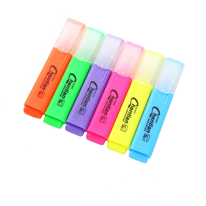 Pix fluorescent, cu capacitate mare, în 6 culori, pentru elevi
