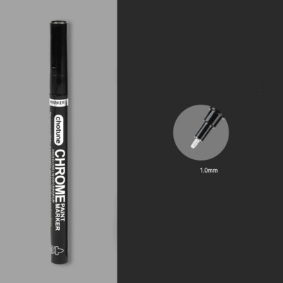 1 buc Marker cu oglindă Marker argintiu stilou lichid Artă oglindă lichidă DIY rășină vopsea oglindă cu finisaj cromat stilou pentru vopsea artizanală metalic