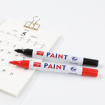 1/2 бр Перманентни химикалки за боядисване Бели маркери 12 цвята на маслена основа със среден връх Водоустойчив маркер за метал, скално дърво, чаши от плат