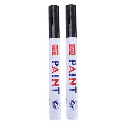 1/2 gab. Pastāvīgās krāsas pildspalvas balti marķieri 12 krāsu eļļas bāzes vidēja gala ūdensizturīga marķiera pildspalva metālam, akmens kokam, auduma krūzēm