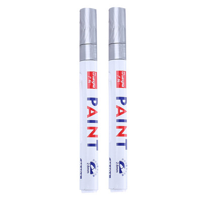 1/2 gab. Pastāvīgās krāsas pildspalvas balti marķieri 12 krāsu eļļas bāzes vidēja gala ūdensizturīga marķiera pildspalva metālam, akmens kokam, auduma krūzēm