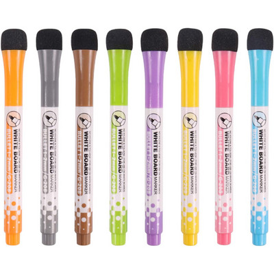 8 színű tábla toll, finom hegyű mágneses vízbázisú toll letörölhető kupakkal, mágneses gyermekfestő otthon, iskolai iroda