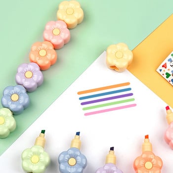 5 цветни креативни маркера Sakura Splice Mini Marker Pen Училищни награди Инструмент за рисуване на изкуство Детски подарък Kawaii Японски канцеларски материали