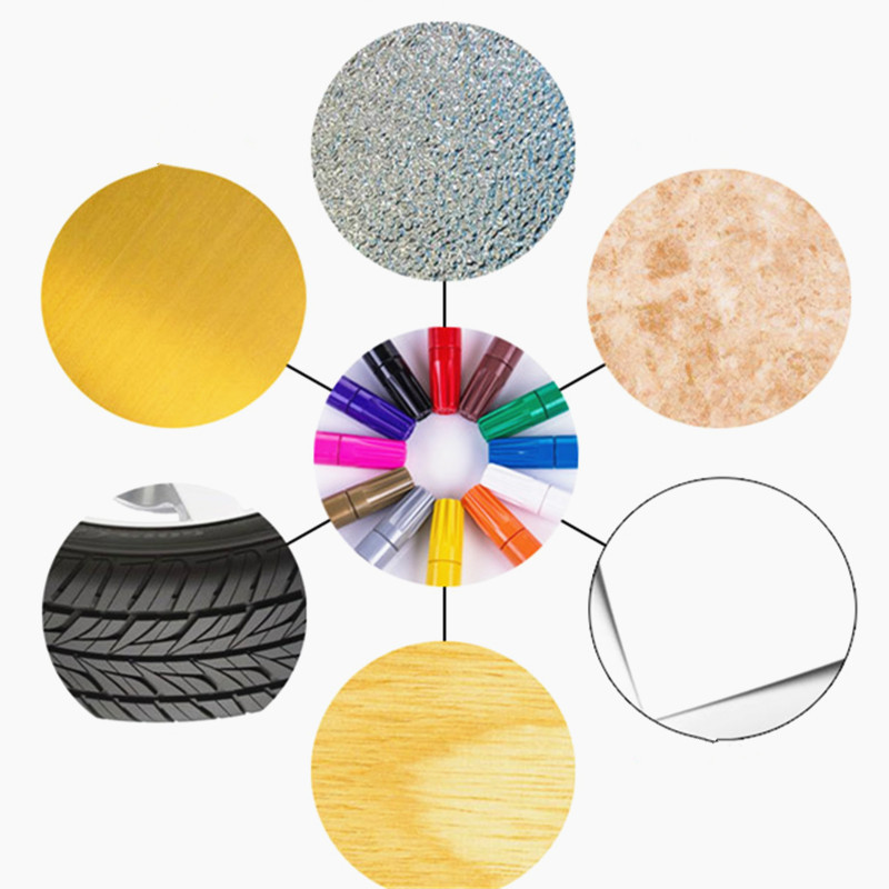 Luksusa pildspalva Colors Paint Permanent Marker Pen Painting Eļļas rakstāmpiederumu pildspalva