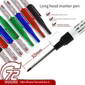 Haile 32/20mm Αδιάβροχο Λευκό Λιπαρό Βαθιά Τρύπα Μαρκαδόροι Κεφαλής Μακριάς Μύτης για Μεταλλικά Διατρητικά Εργαλεία Διακόσμησης Ξυλουργικής Μπάνιου