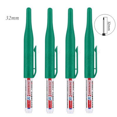 Haile 32/20mm Αδιάβροχο Λευκό Λιπαρό Βαθιά Τρύπα Μαρκαδόροι Κεφαλής Μακριάς Μύτης για Μεταλλικά Διατρητικά Εργαλεία Διακόσμησης Ξυλουργικής Μπάνιου