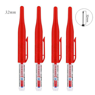 Haile 32/20mm Αδιάβροχο Λευκό Λιπαρό Βαθιά Τρύπα Μαρκαδόροι Κεφαλής Μακριάς Μύτης για Μεταλλικά Διατρητικά Εργαλεία Διακόσμησης Ξυλουργικής Μπάνιου