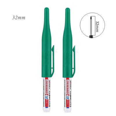 Haile 32/20mm Αδιάβροχο Λευκό Λιπαρό Βαθιά Τρύπα Μαρκαδόροι Κεφαλής Μακριάς Μύτης για Μεταλλικά Διατρητικά Εργαλεία Διακόσμησης Ξυλουργικής Μπάνιου